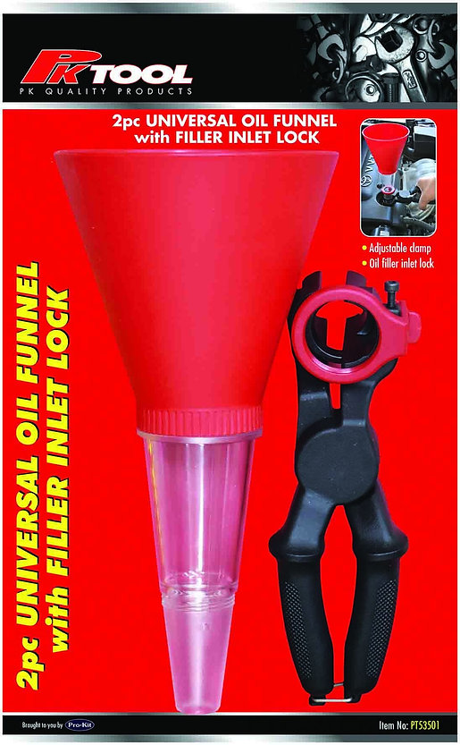 2 Pieces Universal Oil Funnel With Filler Inlet Clamp - PKTool
