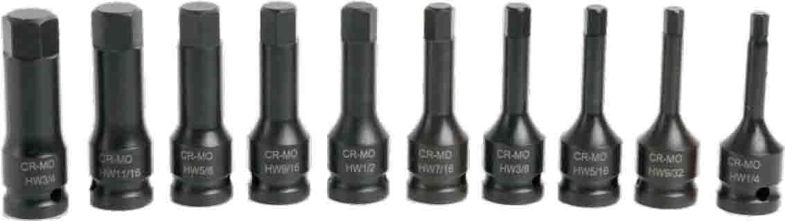 20 Piece 1/2˝ DR 78mm Hex Bit Impact Socket Master Set - PKTool