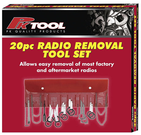 20 Piece Radio Removal Tool Set - PKTool | Universal Auto Spares