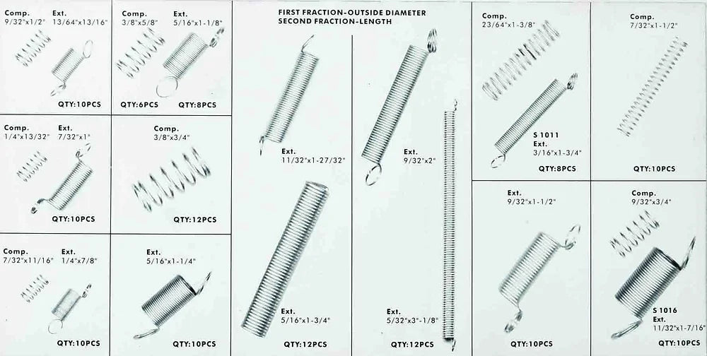 200 Piece Spring Assortment - PKTool