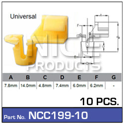 Door Clip Pkt 10 NCC199-10 - Nice Products | Universal Auto Spares