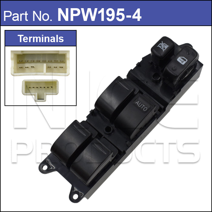 Power Window Switch NPW195-4 - Nice Products | Universal Auto Spares