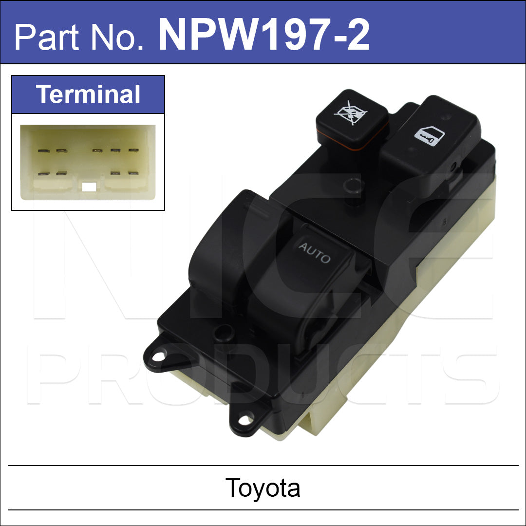 Power Window Switch NPW197-2 - Nice Products | Universal Auto Spares