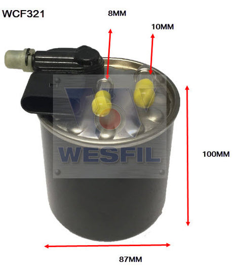 Diesel Fuel Filter Z1042 Fits Mercedes WCF321 - Wesfil