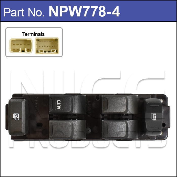 Power Window Switch NPW778-4 - Nice Products | Universal Auto Spares