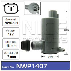 Washer Pump NWP1407 - Nice Products | Universal Auto Spares