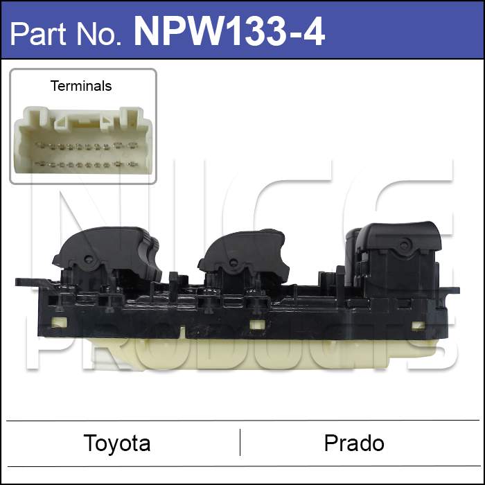 Main Power window switch NPW133-4 - Nice Products | Universal Auto Spares