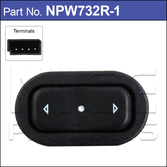 Power Window Switch NPW732R-1 - Nice Products | Universal Auto Spares