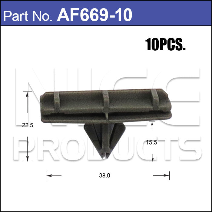 Fasteners Pkt 10 AF669-10 - Nice Products | Universal Auto Spares