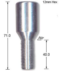 14x1.25mm Long Allen Kety Bolt JR1471 - Nice Products | Universal Auto Spares