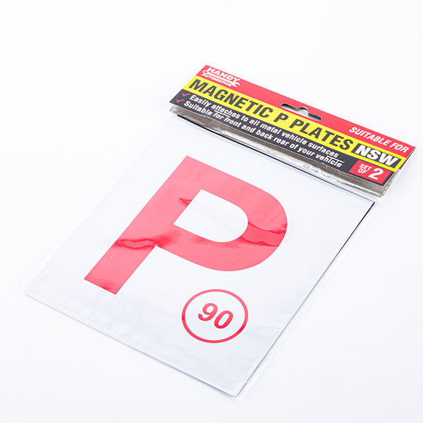 Magnetic P Plate Red NSW 2 Pack - Handy Automotive