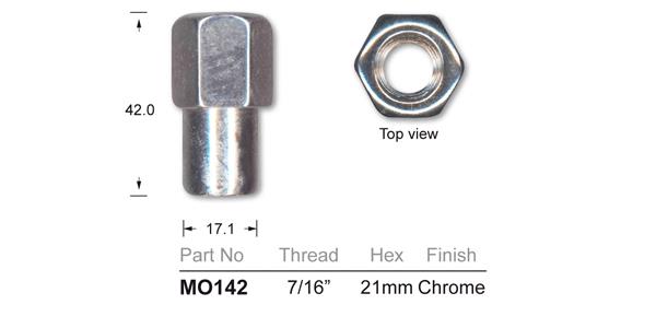 Wheel Nuts OPEN pk50 MO142-50 - Nice Products | Universal Auto Spares