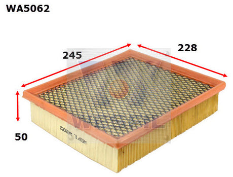 Air Filter A1704 Fits Rover WA5062 - Wesfil