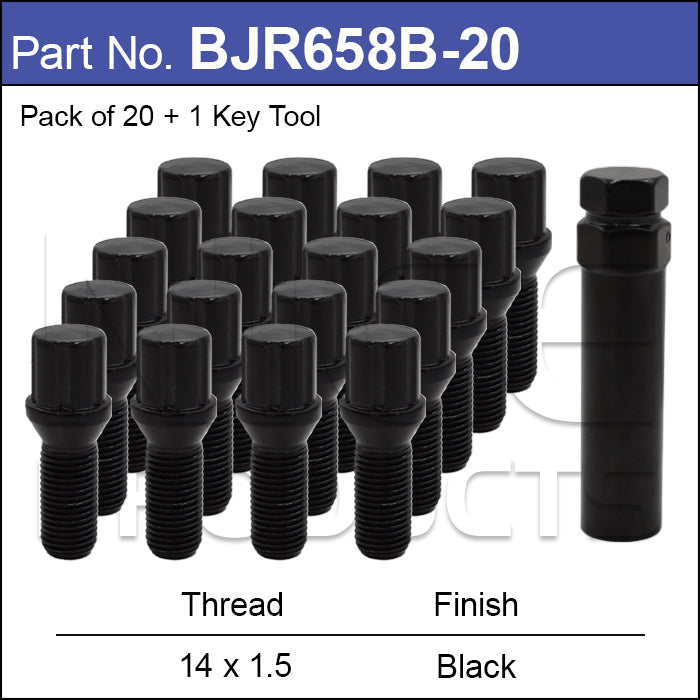 Tuner Bolts Black pk20 BJR658B-20 - Nice Products | Universal Auto Spares