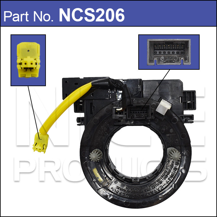 Clock Spring OEM: DE8H-66-CS0A (7 Pins) NCS206 - Nice Products | Universal Auto Spares