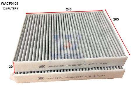 Cabin Filter RCA339C Fits BMW WACF0109 - Wesfil