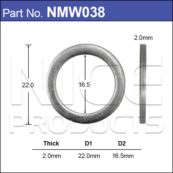 Mag Washer (T038) NMW038 - Nice Products | Universal Auto Spares