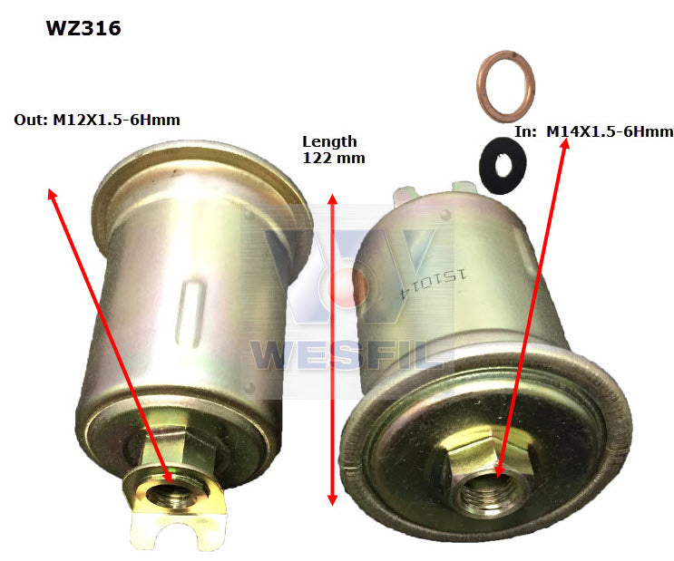 EFI Fuel Filter Z316 Holden WZ316 - Cooper - Cooper