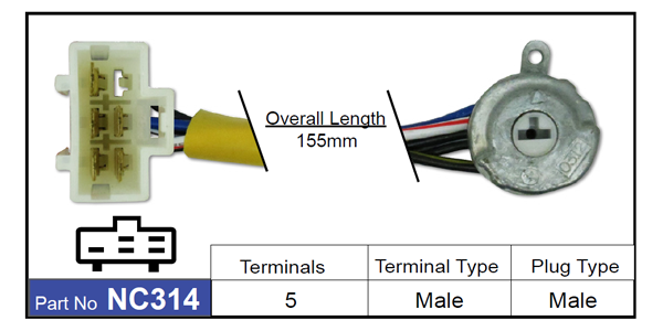 Ignition Switch NC314 - Nice Products | Universal Auto Spares