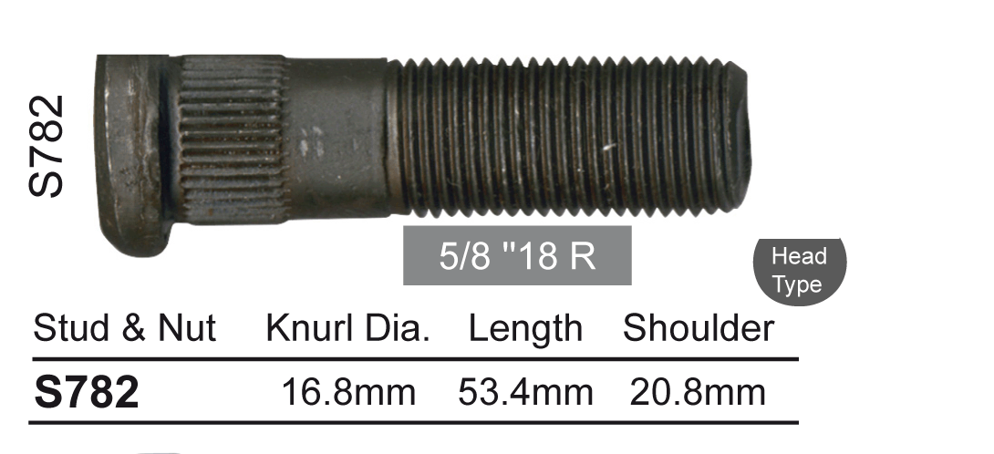 Wheel Stud S782 - Nice Products | Universal Auto Spares