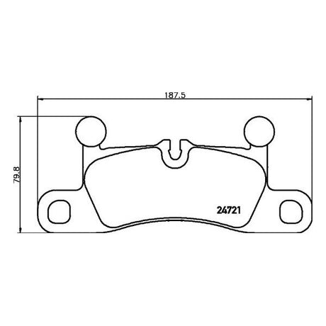 Brake Pad Set Rear Axle Disc T1937 - Hella Pagid