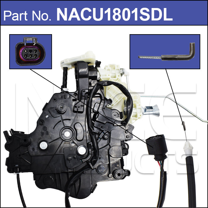 VW Door Lock Actuator Sliding Door Left NACU1801SDL - Nice Products | Universal Auto Spares