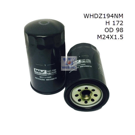 Diesel Fuel Filter Z194 Fits Mitsubishi WHDZ194NM - Wesfil