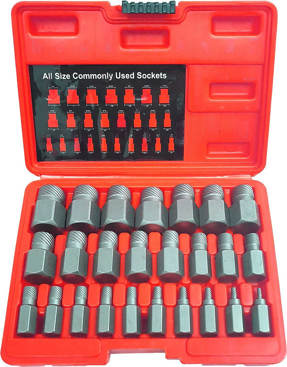 25 Pieces Multi-Spline Screw Extractor Set - PKTool