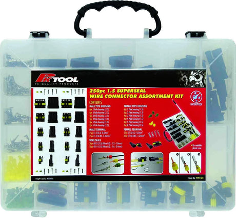 250 Piece 1.5 Superseal Wire Connector Kit - PKTool