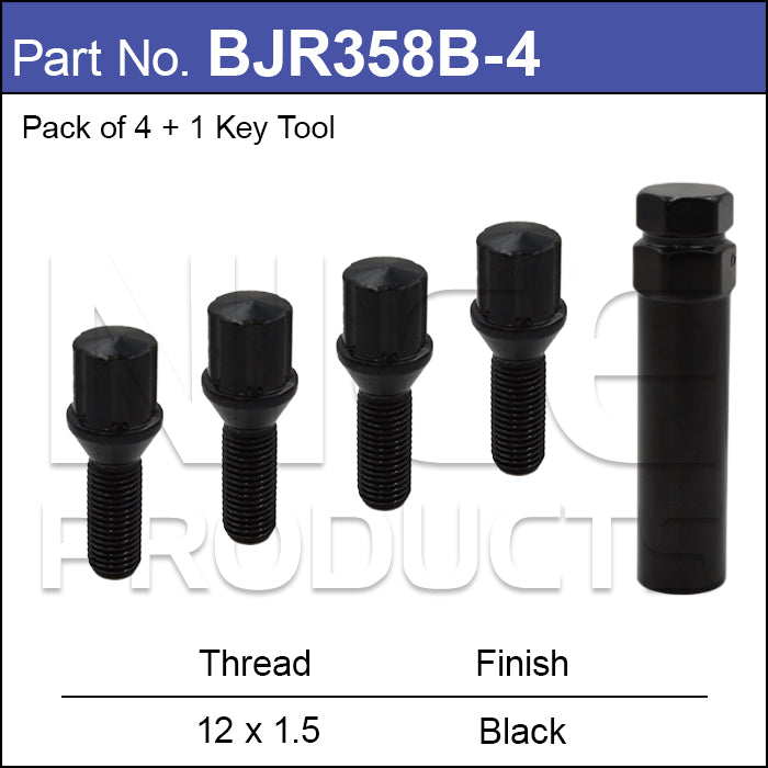 Tuner Bolts (set of 4) BJR358B-4 - Nice Products | Universal Auto Spares