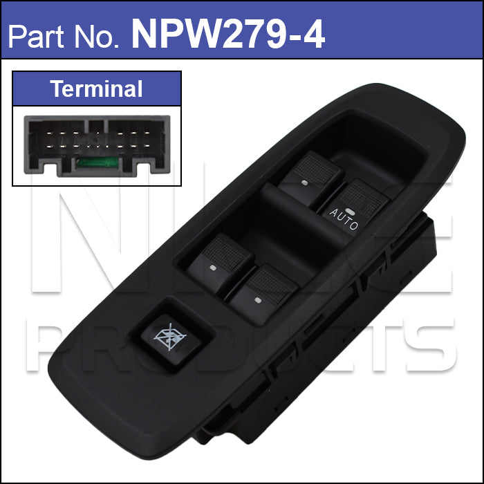 Power Window Switch NPW279-4 - Nice Products | Universal Auto Spares