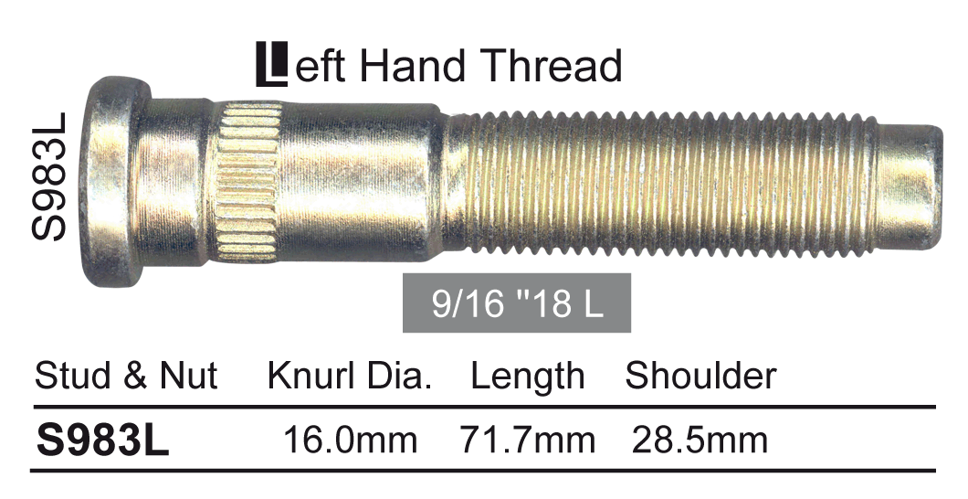 Wheel Stud S983L - Nice Products | Universal Auto Spares