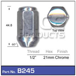 Chrome Nut B245 - Nice Products | Universal Auto Spares