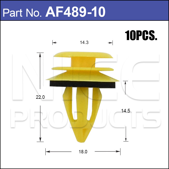 FASTENERS Pkt 10 AF489-10 - Nice Products | Universal Auto Spares