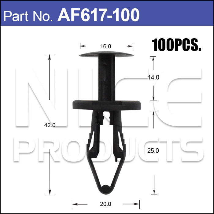Fasteners Bag 100 AF617-100 - Nice Products | Universal Auto Spares