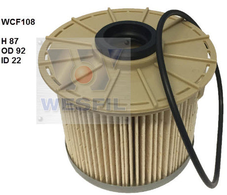 Diesel Fuel Filter R2656P Fits Holden WCF108 - Wesfil