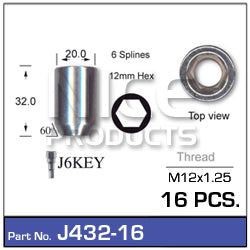 Lock Nuts 16+Key J432-16 - Nice Products | Universal Auto Spares