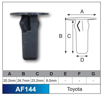 Trim Clips pk1,000 AF144-1000 - Nice Products | Universal Auto Spares
