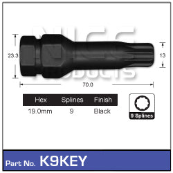 K Series key K9KEY - Nice Products | Universal Auto Spares