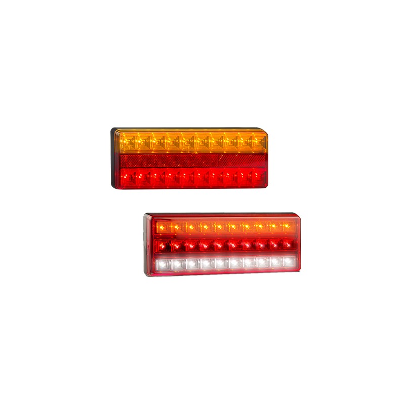 LED Stop/Tail/Indicator Lamp 12V With Reflex Reflector 38cm - LED AutoLamps
