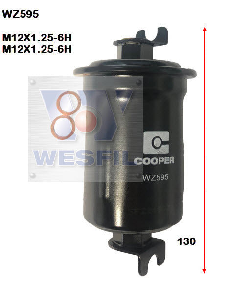 EFI Fuel Filter Z595 Fits Toyota WZ595 - Wesfil