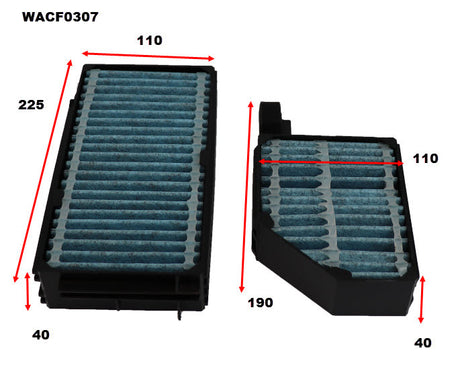 Cabin Filter Fits Subaru WACF0307 - Wesfil