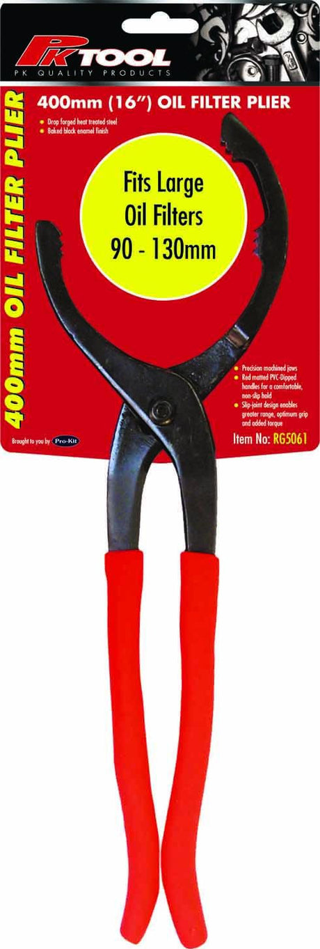 280mm (11") & 400mm (16") Oil Filter Claw Plier - PKTool | Universal Auto Spares
