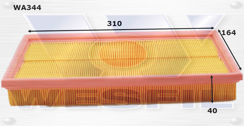 Air Filter A344 Fits Holden WA344 - Wesfil