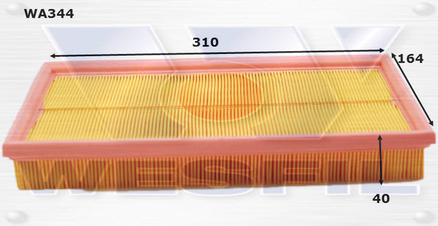Air Filter A344 Fits Holden WA344 - Wesfil