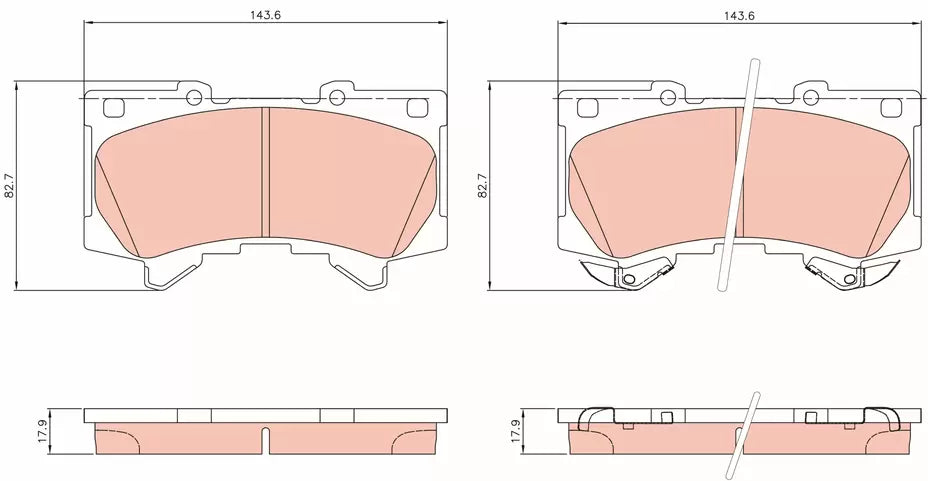 Brake Pad Set, Disc Brake GDB8473 - TRW