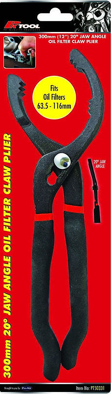 290mm (11") Oil Filter Plier With 20DEG Angle Lift - PKTool