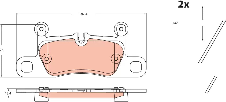 Brake Pad Set, Disc Brake GDB2465 - TRW