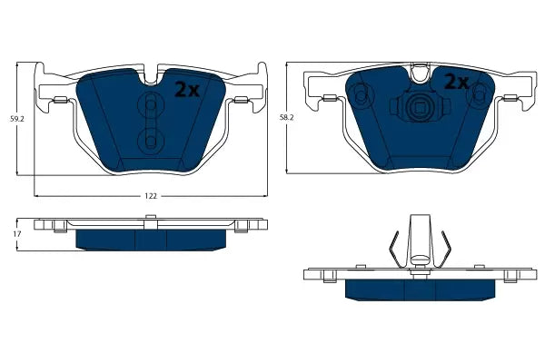 Brake Pad Set, Disc Brake GDB1730BTE - TRW