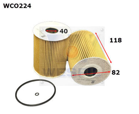 Oil Filter Fits Mercedes WCO224 - Wesfil